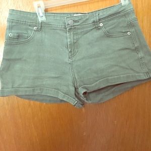Army green shorts